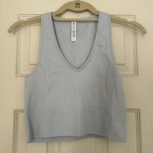 Athleta light blue cropped V-neck tank